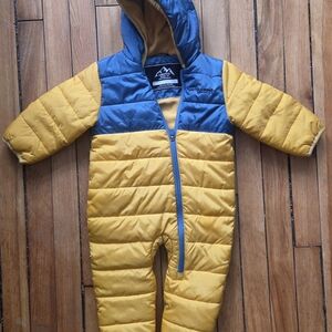 Kids Yellow and Blue Hooded Jacket